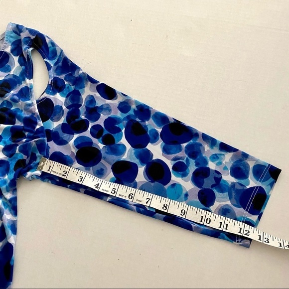 NYGARD Blue Cold Shoulder Cutout Tunic Top Medium - Picture 11 of 11